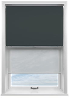 Rimini (Blackout), Black & Optima Tide - Double Roller Blind